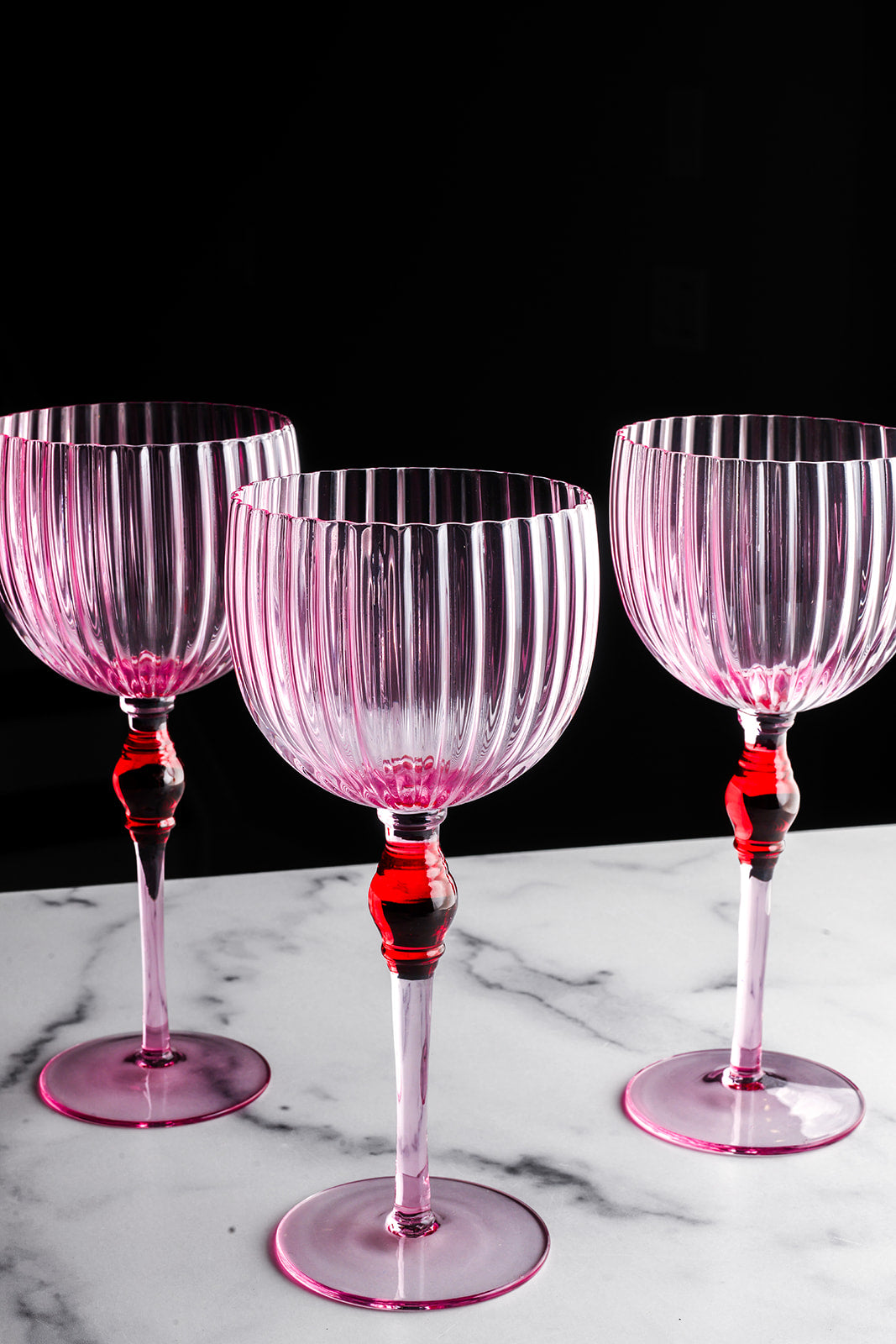 The Bordeaux Glass, Pink x Red (set of 4)