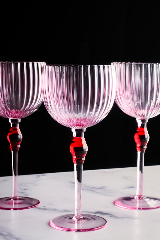 The Bordeaux Glass, Pink x Red (set of 4)