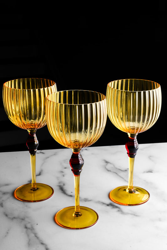 The Bordeaux Glass, Amber x Purple (set of 4)