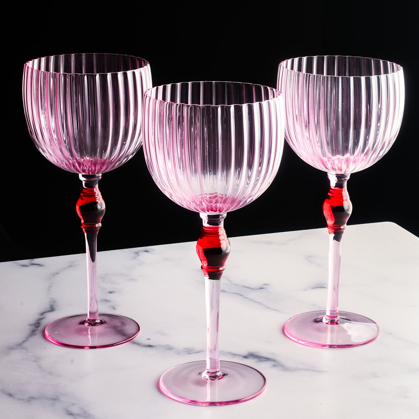 The Bordeaux Glass, Pink x Red (set of 4)