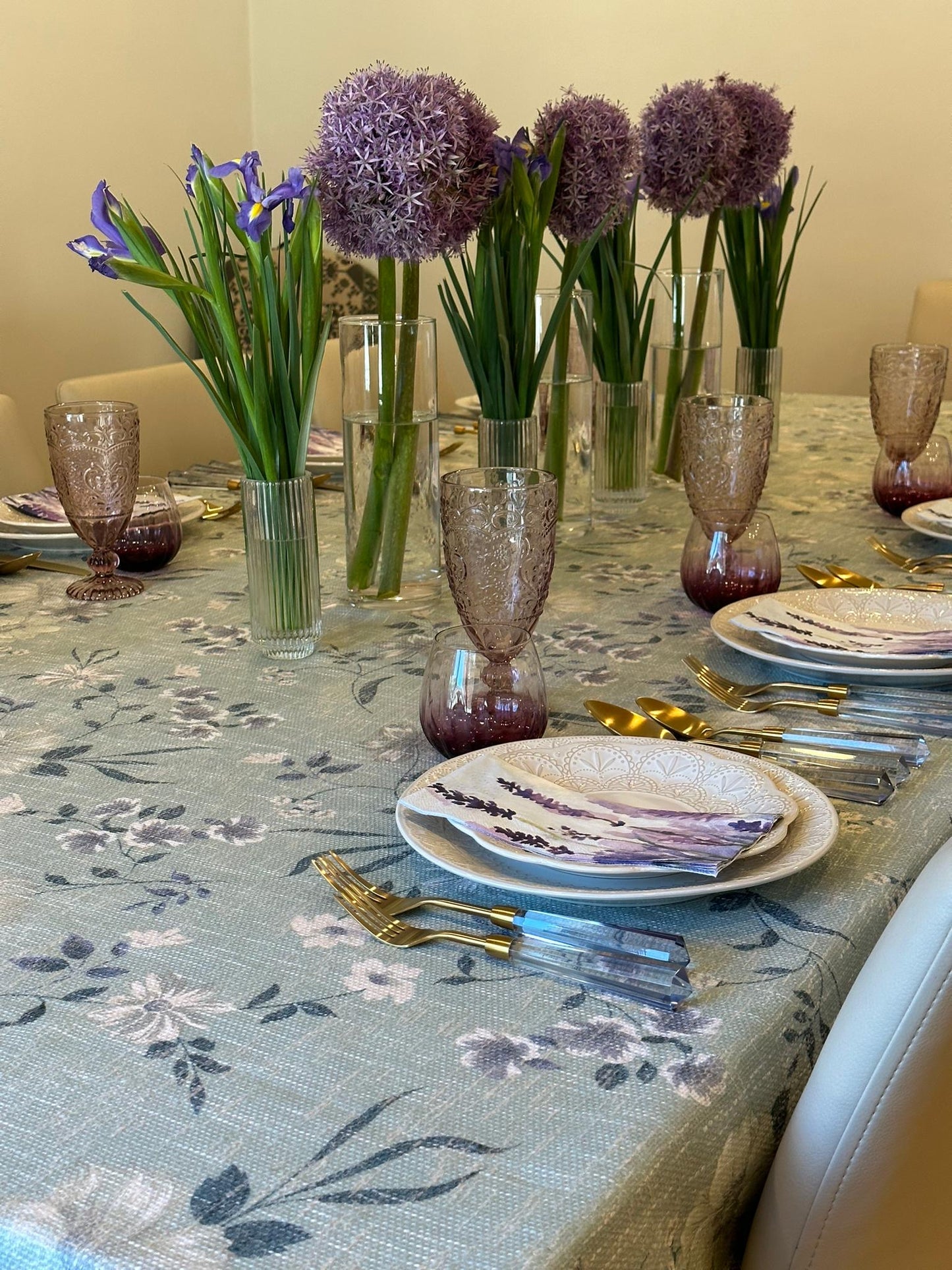 Sage Floral with lavender